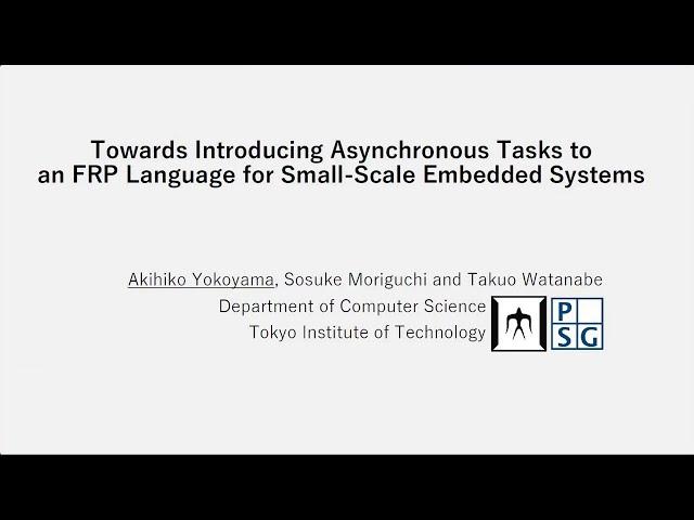 [REBLS] Towards Introducing Asynchronous Tasks to an FRP Language for Small-Scale Embedded Systems