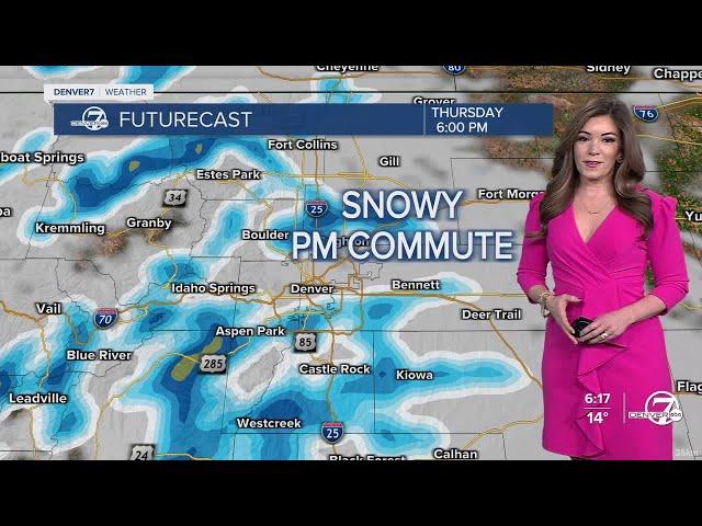 Still frigid overnight along E. Plains; Thursday evening snow in Denver metro