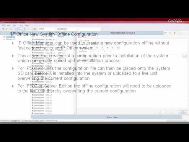 Avaya IP Office New System Offline Configuration