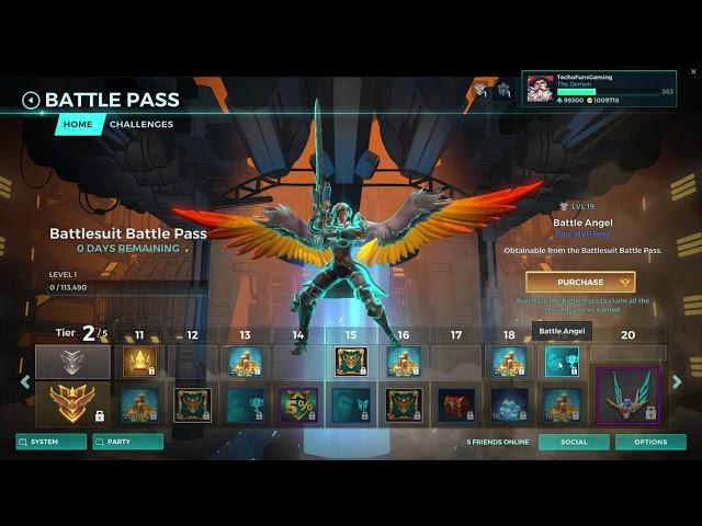 Paladins Patch 2.1 Battle Pass 4 All Items, All Levels, Free and Paid Path