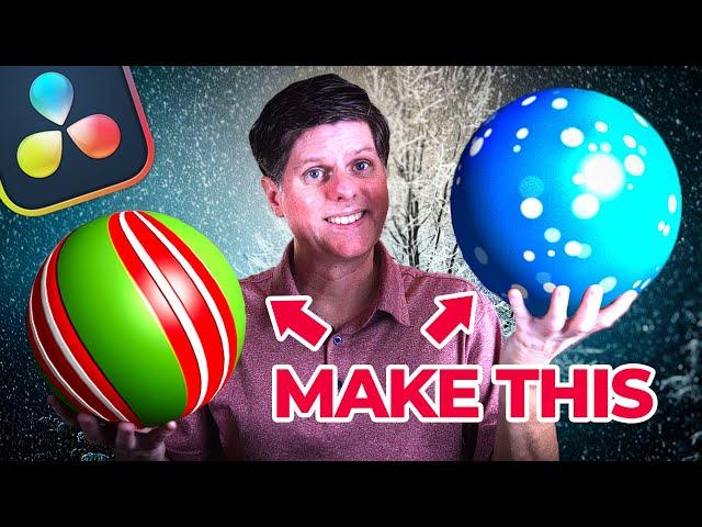 CRAZY Christmas/Holiday Animated Balls / Davinci Resolve Fusion Tutorial