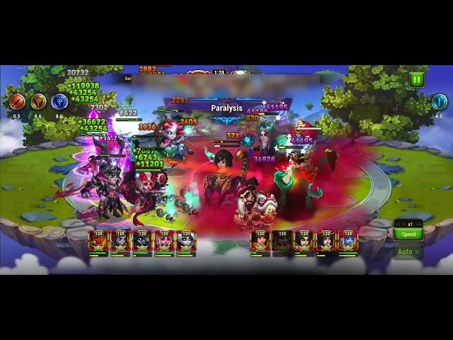 Hero Wars Mobile - Chaos and Eternity team vs Satori and Amira team