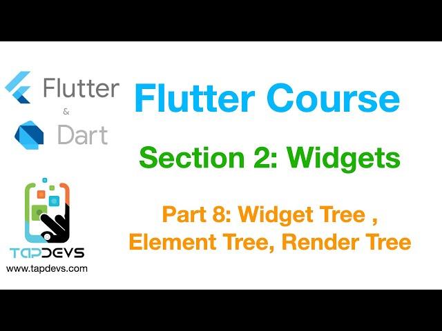 Flutter Course — Section 2: Widgets — Part 8 : Widget Tree, Element Tree, Render Tree