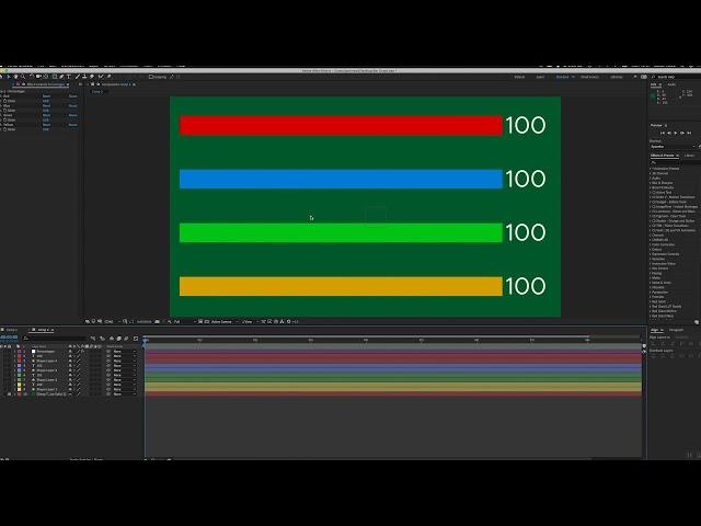 Adobe After Effects Easy Bar Graph Animation With Sliders Tutorial