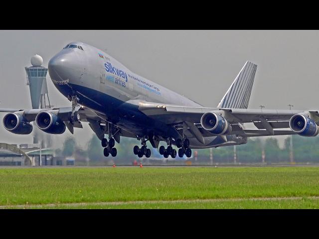 +35 MIN OF HEAVY ACTION | 2x A380, 5x B747F, B777, A350, B787 | Amsterdam Schiphol Airport Spotting