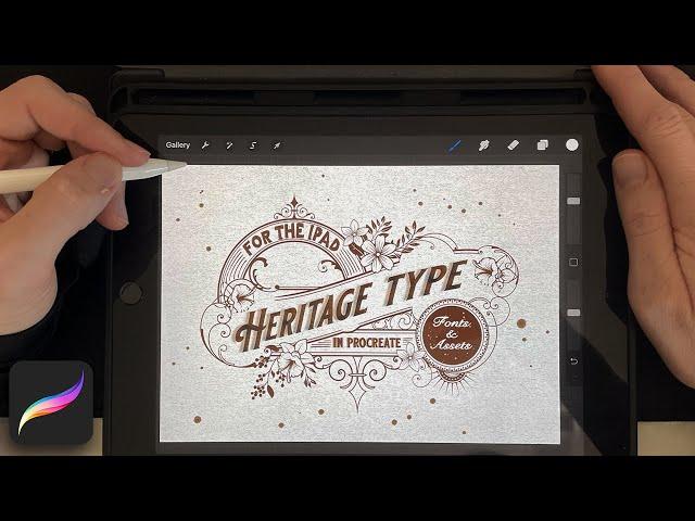 How To Use Heritage Type Vintage Fonts In Procreate