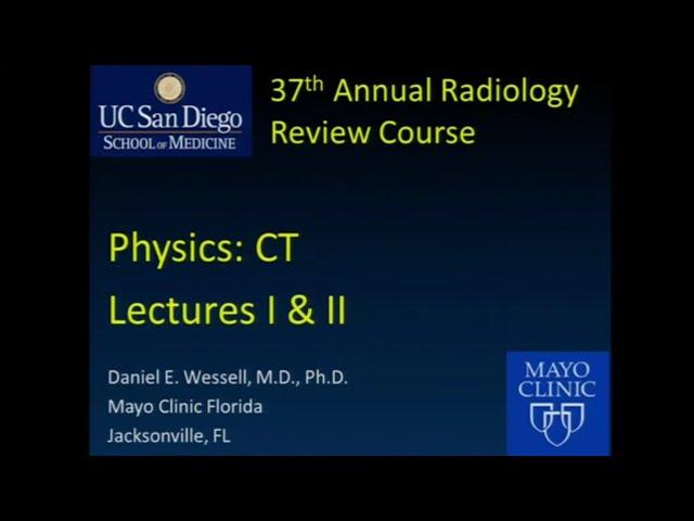 Computed Tomography Physics