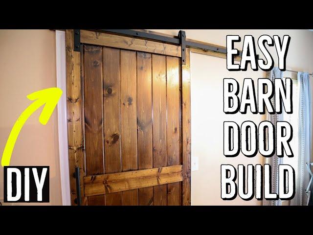 How to Make & Install a Barn Door | EASY!