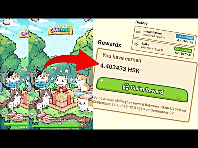 How To Claim Catizen Staking Rewards ( $HSK Tokens - Hashkey Global Exchange)