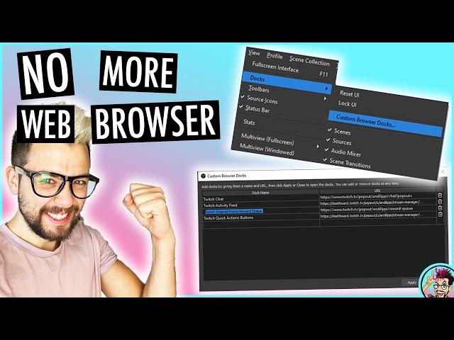 Adding Custom Browser Docks In OBS - Twitch Chat, Channel Points Reward Queue AND MORE!