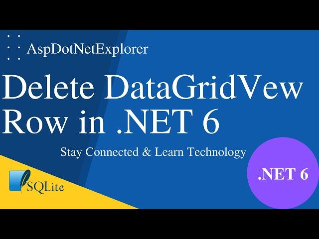 How to Delete Selected Row from DataGridView in .NET 6 | Refresh C# DataGridView | Remove Row