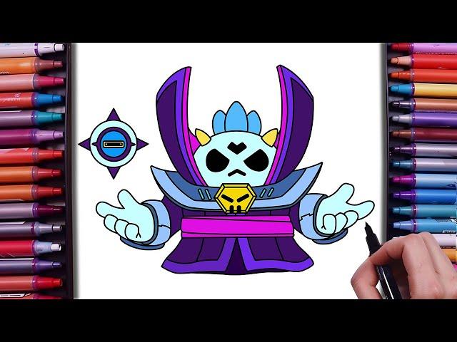 How to Draw Dark Lord Spike From Brawl Stars | Best Lunar Spike Skin |  Dark Lord Spike