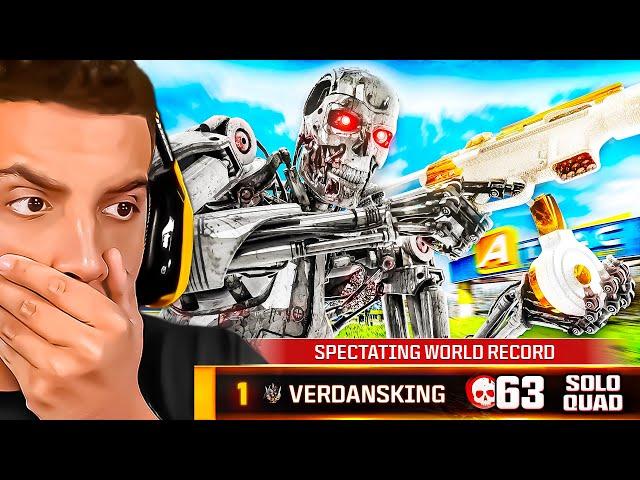 WORLD RECORD 63 KILLS SOLO QUADS in Warzone! (NEW KILL RECORD)