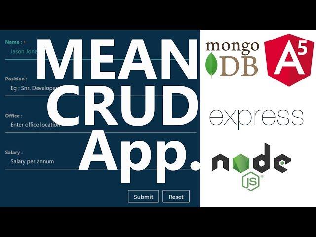 MEAN Stack CRUD Operations - MEAN Stack Beginners Tutorial