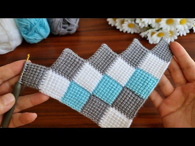 Wow!  Amazing.. Super Easy how to make eye catching tunisian crochet Everyone who saw it loved it