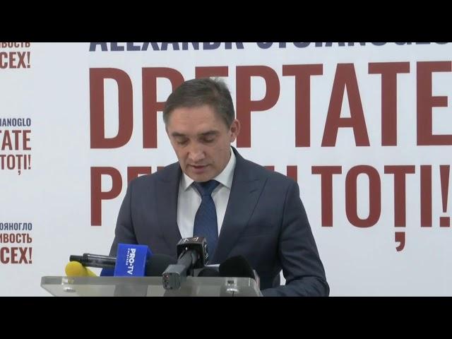 Briefing susținut de candidatul la funcția de președinte al Republicii Moldova, Alexandr Stoianoglo