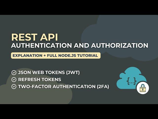 REST API Authentication and Authorization - Explanation + Full Node.js Tutorial