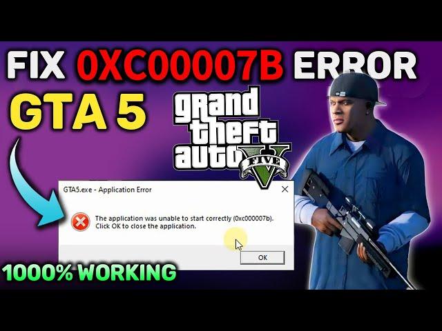 How to Fix 0xc00007b Error in GTA V 2024  | 1000% Working Method| GTA 5 Unable To Start Correctly