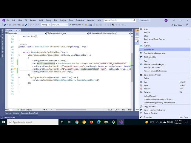 09 - .NET Core Console Application - Environment Variables