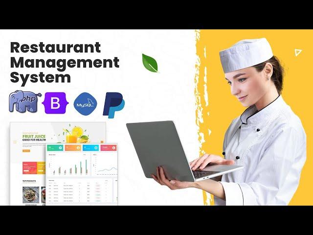 Restaurant Management System with PHP, MySQL, Bootstrap and PayPal