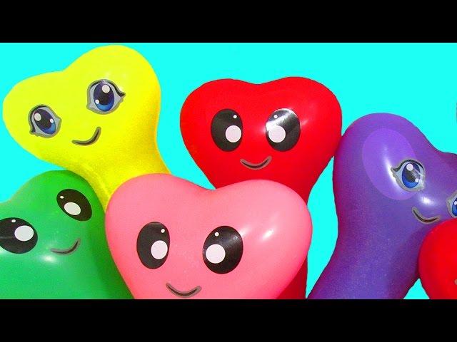 Water balloons Learn colors Educational video Children Sing song Finger family Burst balloons