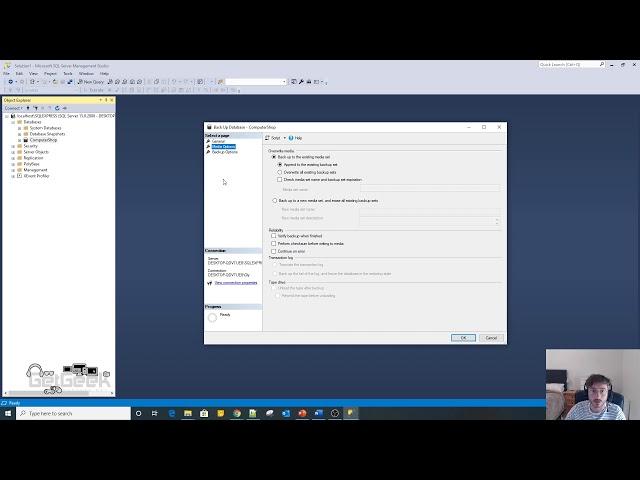 How To Backup A Database in Microsoft SQL Server (MSSQL) Management Studio [English 2020]