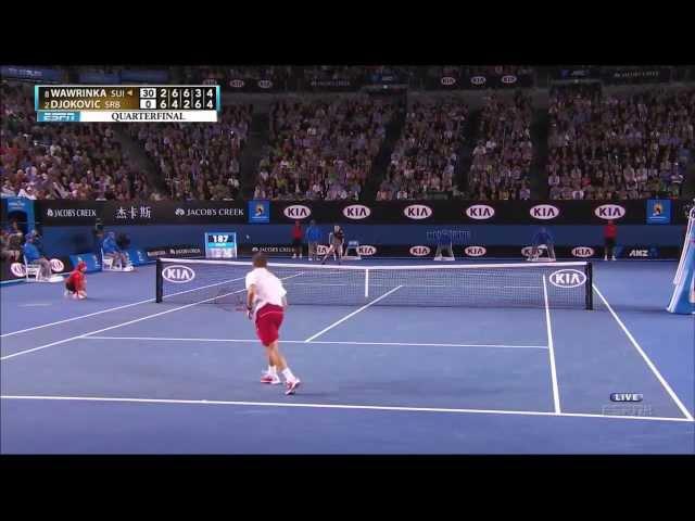 Stanislas Wawrinka vs Djokovic Aus  Open 2014 1280 x 720