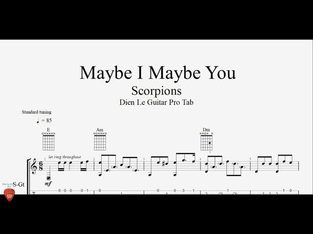 Maybe I Maybe You - Guitar Tutorial + TAB