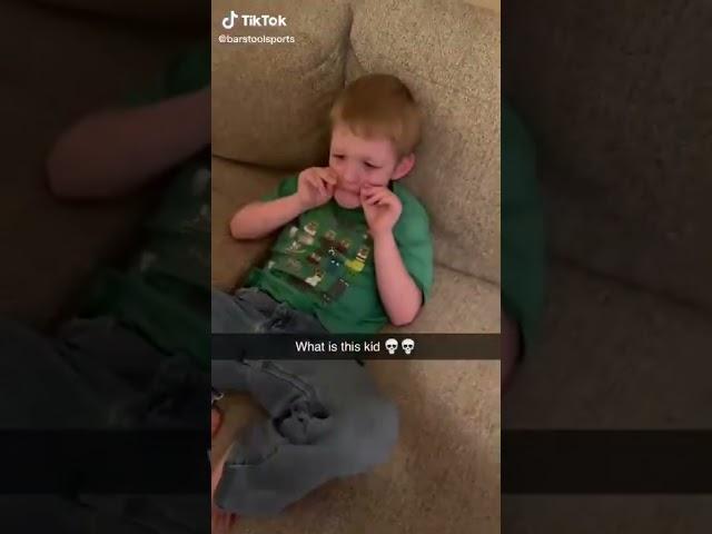 Kid possessed by amongus