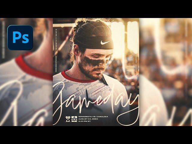 Sports Portrait Gameday Graphic | Step-by-Step Photoshop Tutorial