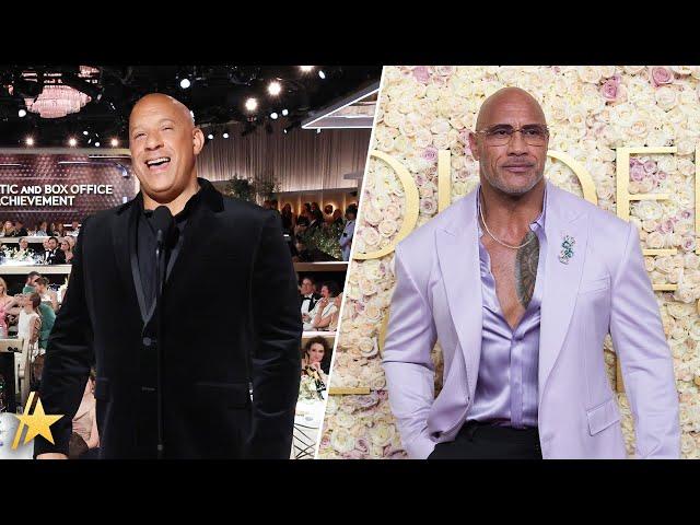 Dwayne Johnson REACTS To Vin Diesel Golden Globes Shoutout After Feud