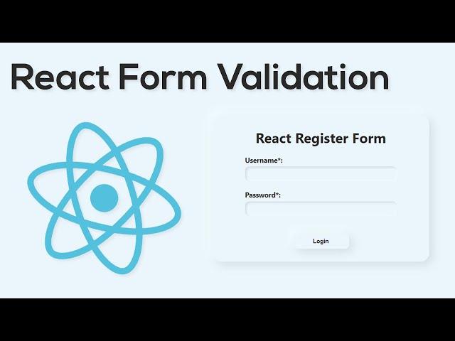 React Forms With Validation Using Hooks - React Javascript