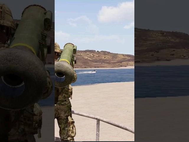 Javelin's New Technique to Easily Sink Enemy Combat Speedboats || Eps. 478 #yearofyou #arma3 #shorts