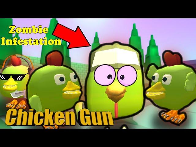 СТАЛ ЗОМБИ В ИГРЕ ЧИКЕН ГАН?!(CHICKEN GUN) 2 часть "вторжение зомби"