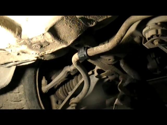 Рено Логан как поменять втулки стабилизатора/Renault Logan How to change stabilizer bushings