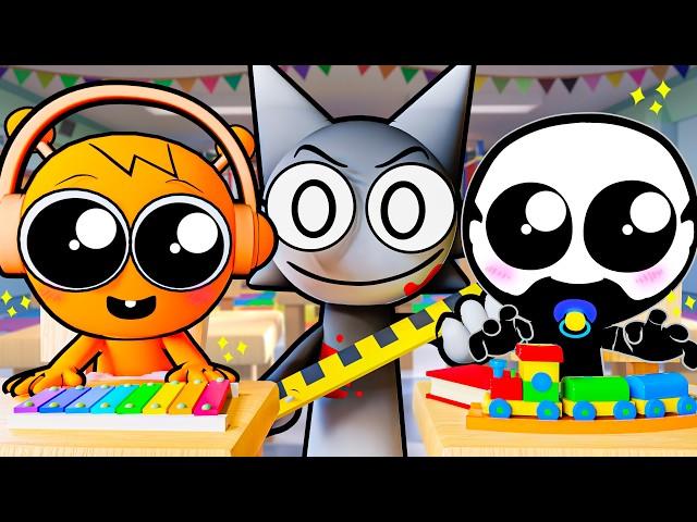 BABY HORROR BLACK at SCHOOL?! Incredibox Sprunki Animation