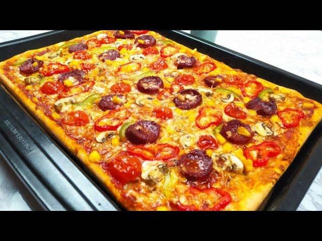 Пиццаи Калон  Хамираш бо Об | Большая Пицца  Тесто с Водой | Big Pizza  Dough with Water