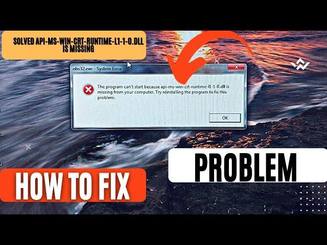 How To SOLVED api-ms-win-crt-runtime-l1-1-0.dll Is Missing