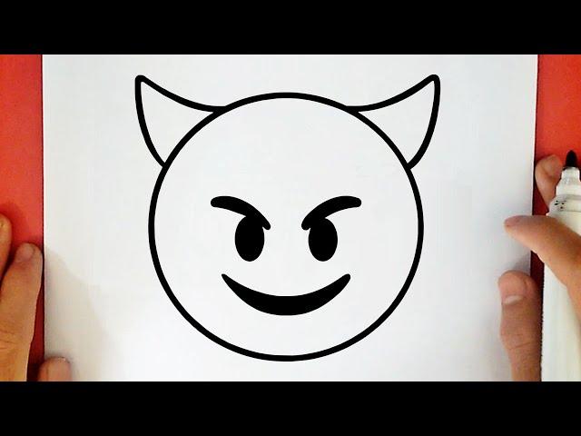 HOW TO DRAW THE DEVIL EMOJI