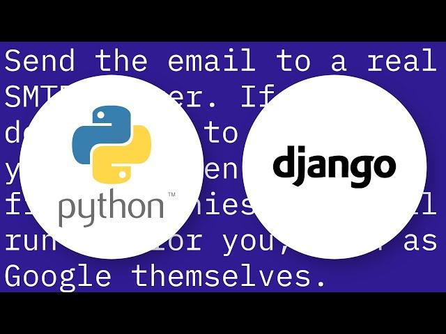 How to send email via Django?