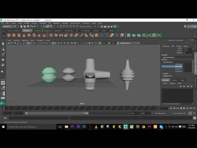 how to make blend shape in maya 2016