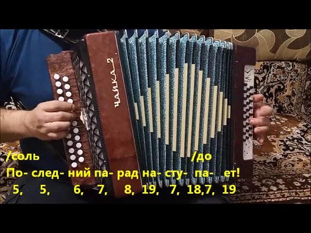 Врагу не сдаётся наш гордый "Варяг"... Разбор на гармони.