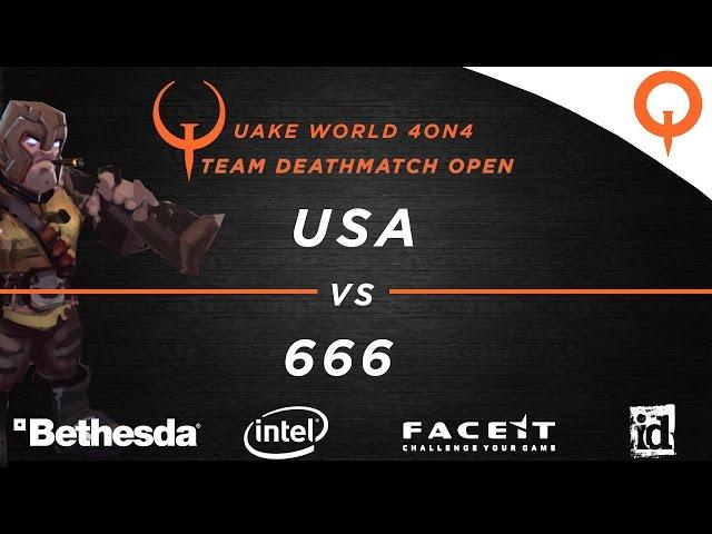 USA vs 666 - QuakeWorld 4vs4 (QuakeCon 2016)