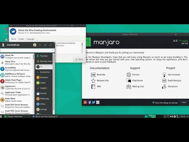 Manjaro 16.10 XFCE