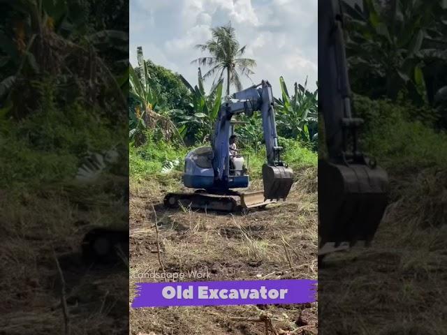 Old Excavator Clearing Landscape || Excavator Tua Hitachi