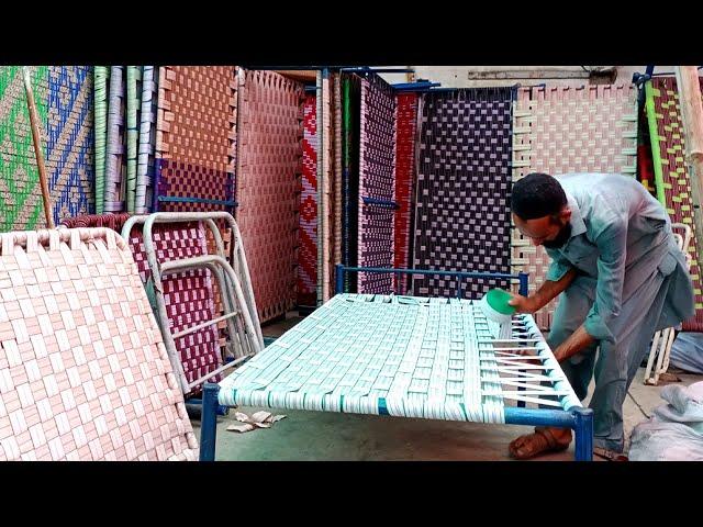 Easy Technique of Weaving Cot | How to make Artistic Nylon Rope Weaving Cot Easily