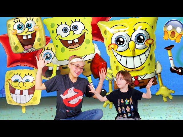 Giant Spongebob Squarepants Balloon | He POPPED! Airwalker Gliding Helium Inflation! Sun Bleached!