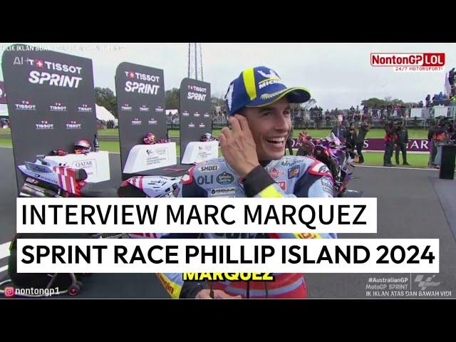 interview Marc Marquez  setelah Sprint Race MotoGP Phillip Island  Australia 2024 #motogp #marquez