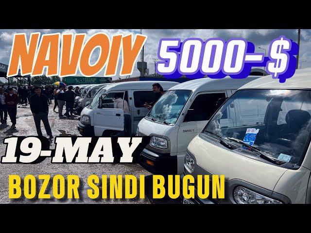 19-MAY NAVOIY AVTO MASHINA BOZORI BOZOR SINDI BUGUN