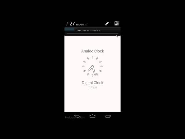 Android Analog and Digital Clock Demo